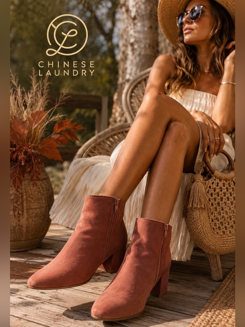 CHINESE LAUNDRY Davina Suede Bootie Sz 8